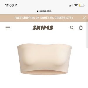 SKIMS Fits Everybody Bandeau Bra in Sand